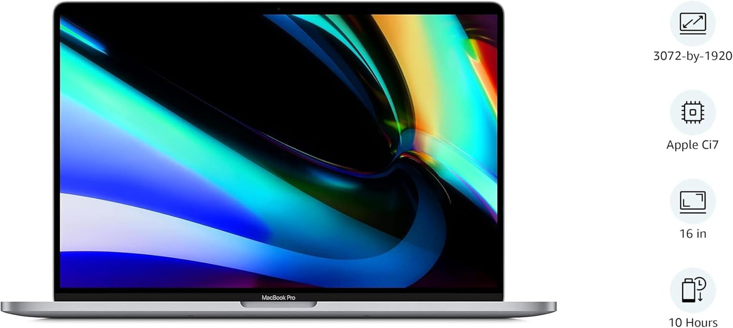 Apple 2019 MacBook Pro (16-inch, Touch Bar, 2.6GHz 6-Core Intel Core i7 Processor, 16GB RAM, 512GB) - Space Grey; English (Renewed)