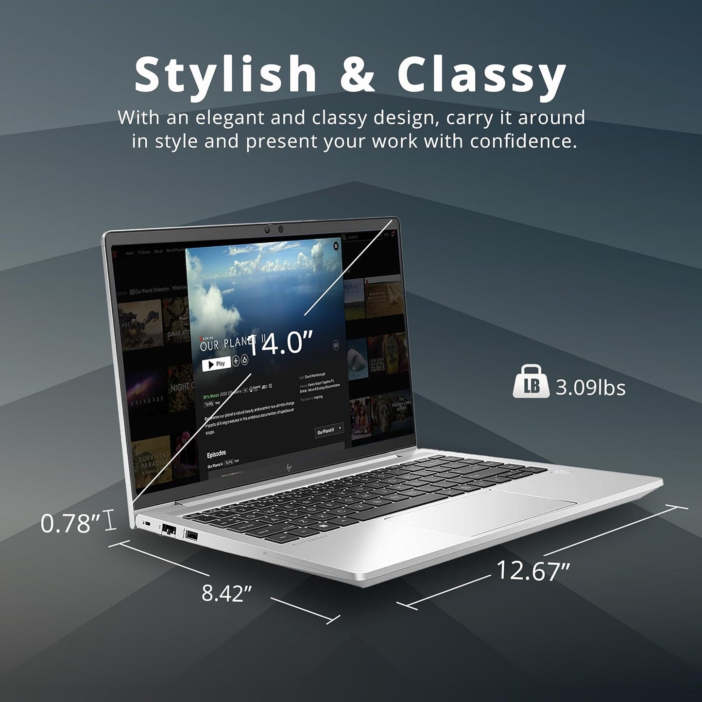 HP 2022 EliteBook 640 G9 14" FHD Business Laptop, 12th Gen i5-1245U, 16GB RAM, 512GB PCIe SSD, Backlit KB, FB Reader, 720p Camera, Wi-Fi 6E, Win 11 Pro, Silver, (Open Box)