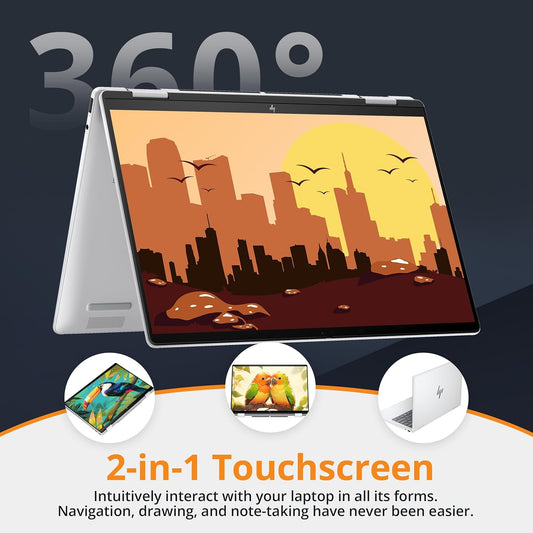 HP Envy x360 2-in-1 14" WUXGA Touchscreen Laptop, AMD Ryzen 7 8840HS, 16GB LPDDR5, 1TB Storage, Backlit KB, Privacy Camera, Wi-Fi 6E, Win 11 Pro, Silver(Open Box)