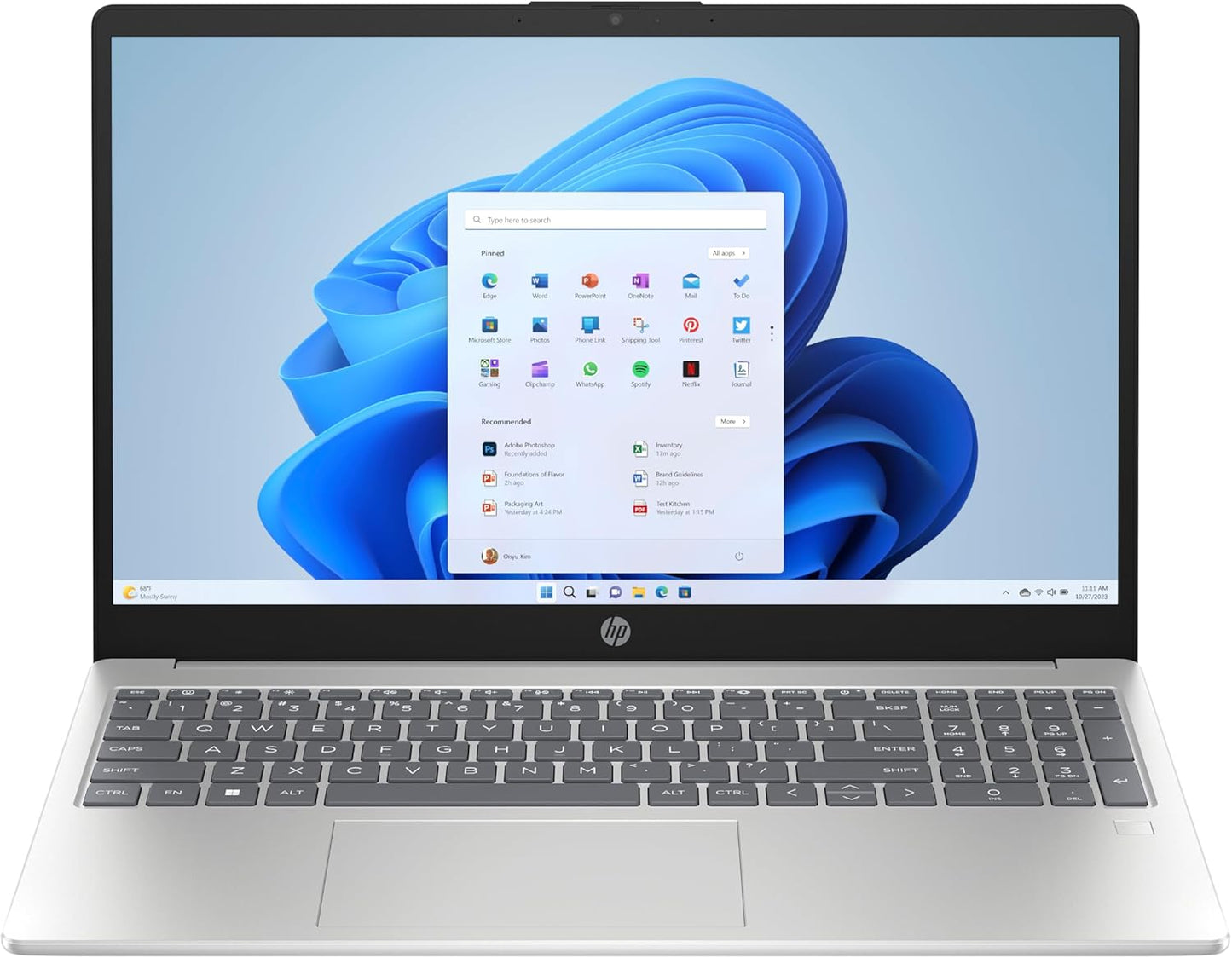 HP Laptop 15-fd1013ne, Windows 11 Home, 15.6", Intel® Core™ Ultra 7, 16GB RAM, 512GB SSD, FHD, Natural silver (Open Box)