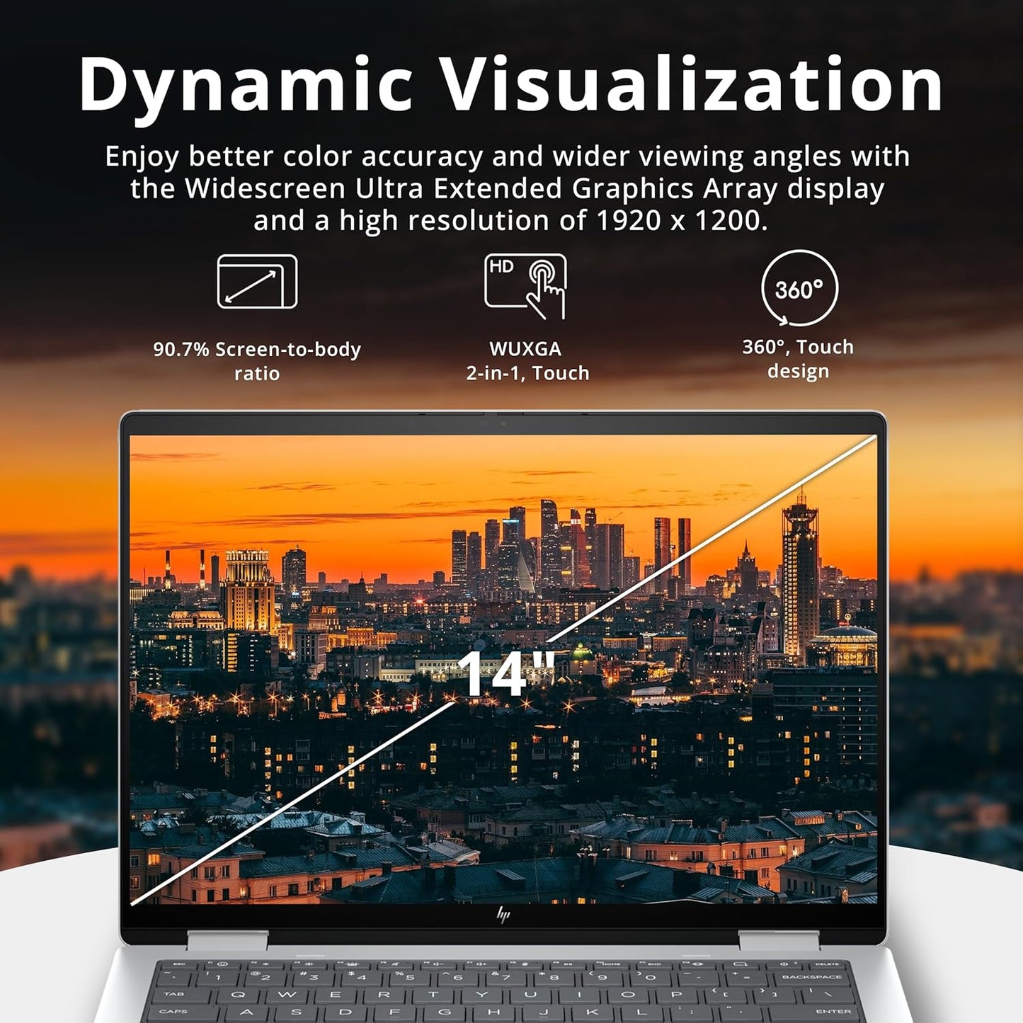 HP Envy x360 2-in-1 14" WUXGA Touchscreen Laptop, AMD Ryzen 7 8840HS, 16GB LPDDR5, 1TB Storage, Backlit KB, Privacy Camera, Wi-Fi 6E, Win 11 Pro, Silver(Open Box)